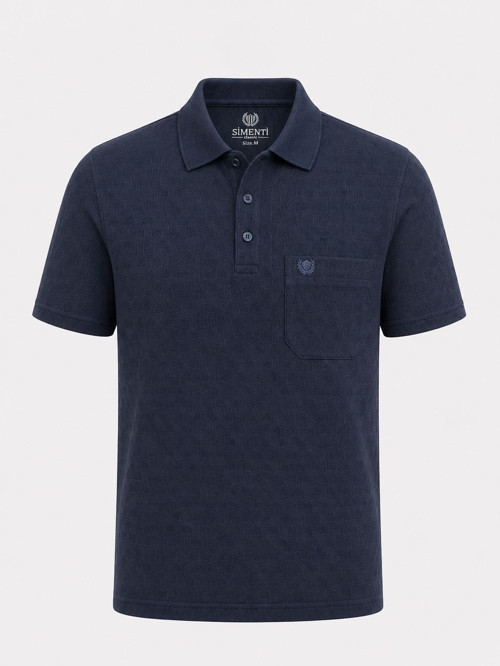 Polo Yaka Klasik Fit Kısa Kol Erkek Desenli Tişört 7649