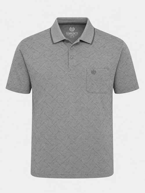 Polo Yaka Klasik Fit Kısa Kol Erkek Desenli Tişört 7650