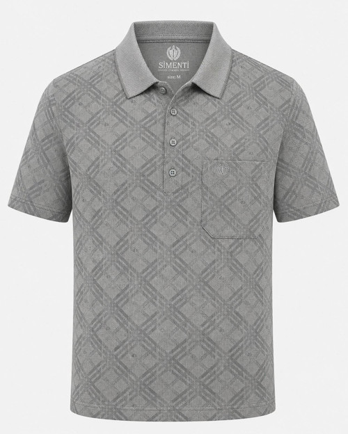 Polo Yaka Klasik Fit Kısa Kol Erkek Tişört 7654