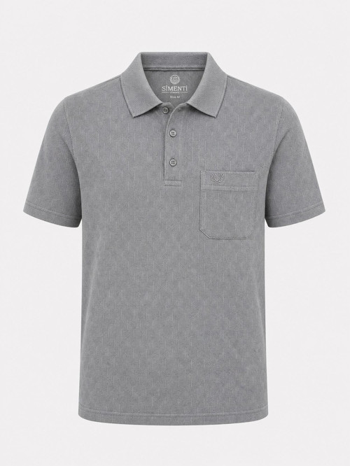 Polo Yaka Klasik Fit Kısa Kol Erkek Desenli Tişört 7649