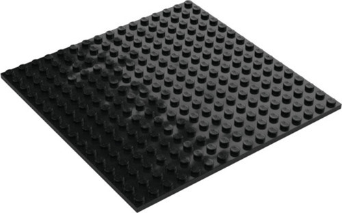 Aksesuar Moc Custom 16 X 16 Plate Düz Siyah Baseplate Taban Tuğla