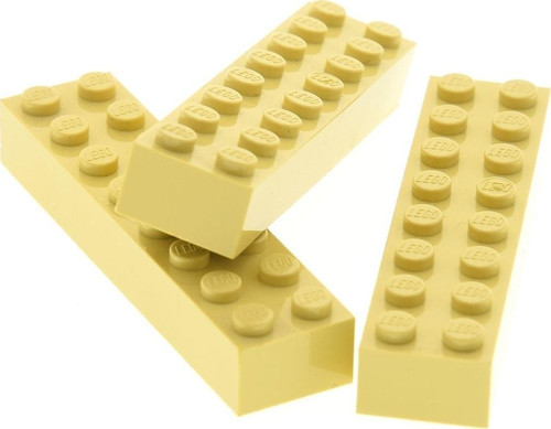 Creator Aksesuar Moc Custom Brick 2 X 8 Tuğla Taba Tan
