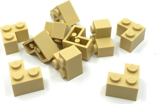 Creator Aksesuar Moc Custom Brick Corner 2 X 2 Köşe Tuğla Taba Tan