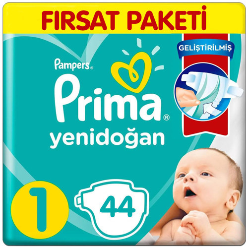 1 Beden Yenidoğan Aktif Bebek Bezi 44 Adet
