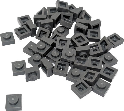 Creator Moc Custom Aksesuar Plate 1 X 1 Düz Tuğla Koyu Gri
