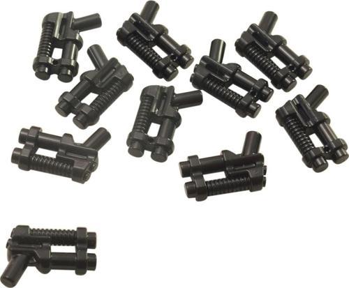 Moc Custom Minifigür Weapon Pistol Çift Namlulu Silah Siyah Blaster