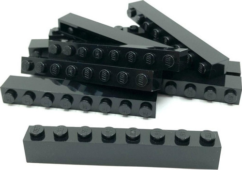 Creator Aksesuar Custom Moc Brick 1 X 8 Tuğla Siyah