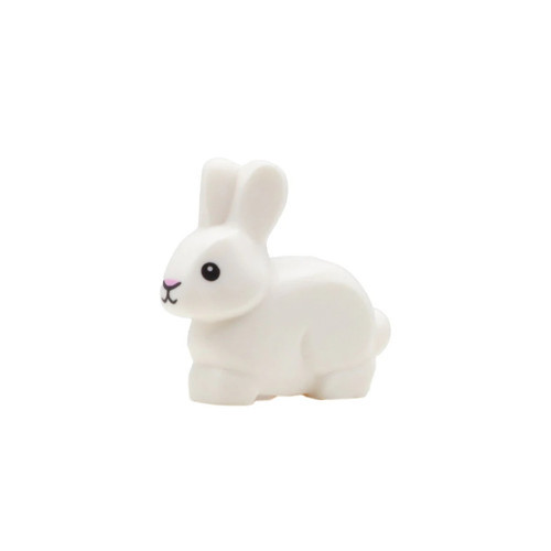 Aksesuar Custom Moc Minifigür Minifigure Hayvan Animal Bunny Rabbit Beyaz Tavşan