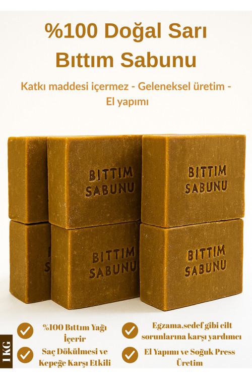 Gerçek Sarı Bıttım Sabunu – Doğal & Geleneksel 1 Kg