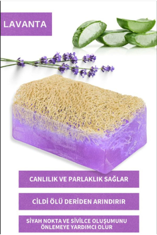 Doğal Kabak Lifli Lavanta Sabunu 130 Gr