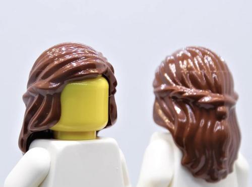 Orjinal Aksesuar Minifigür Minifigure Örgülü Kahverengi Kadın Saç