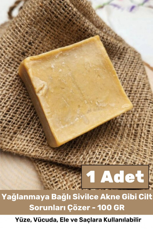 %100 Doğal Güzel Kokulu El Yüz Saç Vücut Cilt Bitkisel Mardin Bıttım Sabunu 120G - 1 Adet