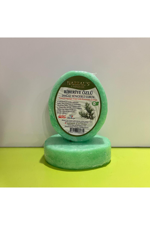 Biberiye Özlü Doğal Süngerli Sabun 120Gr X 2 Adet