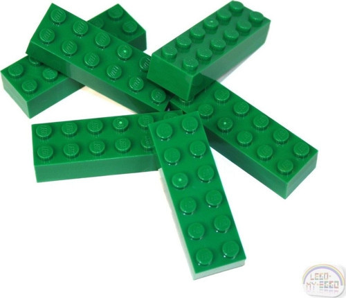 Creator Aksesuar Moc Custom Brick 2 X 6 Tuğla Yeşil