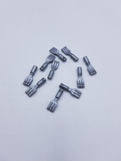 Orjinal Aksesuar Moc Custom Minifigür Minifigure Mutfak Gümüş Çatal