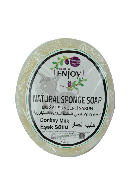 Doğal Süngerli Eşek Sütü Sabunu 125 Gr