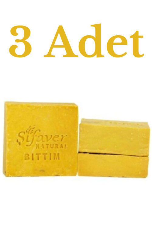 Doğal El Yapımı Otantik Defneli Bıttım Sabunu 125Gr X 3 Adet