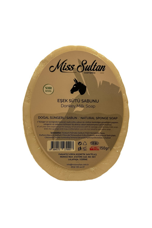 Süngerli Eşek Sütü Sabunu 150G