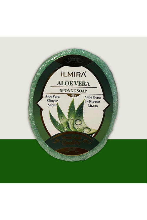 Aloe Vera Spa & Hamam Süngerli Sabun – Banyo Ve Duş İçin El Yapımı Vücut Sabunu