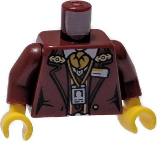 Orjinal Moc Custom Minifigür Minifigure Gövde Torso Bordo Kadın Ceket Kimlik