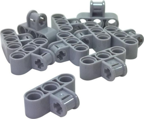 Technic Moc Custom Axle Pin Connector Perpendicular Triple Açık Gri