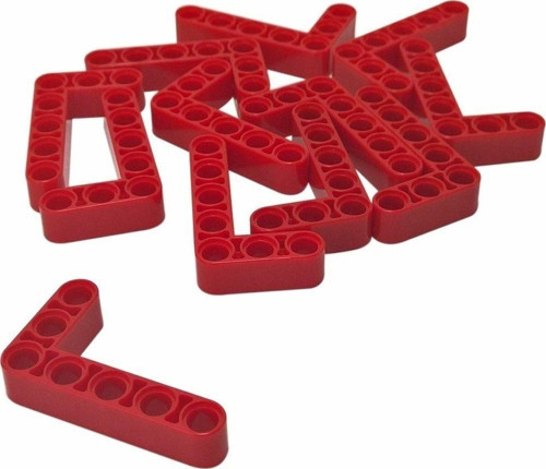 Technic Moc Custom Liftarm Bent Thick L-shape 3 X 5 - Kırmızı