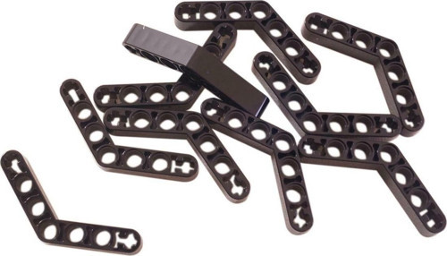 Technic Moc Custom Liftarm Bent Thick 1 X 7 (4 - 4) - Siyah
