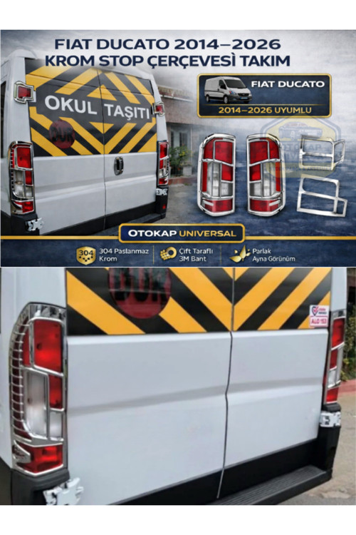 Ducato 2014-2025 Uyumlu Abs Krom Stop Çerçevesi Takım