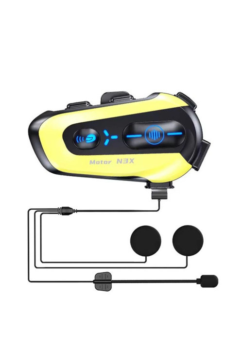 N3x Rgb Işıklı Intercom 3 Kişi Bağlantılı 1000mah Motosiklet Bluetooth Kulaklık Seti