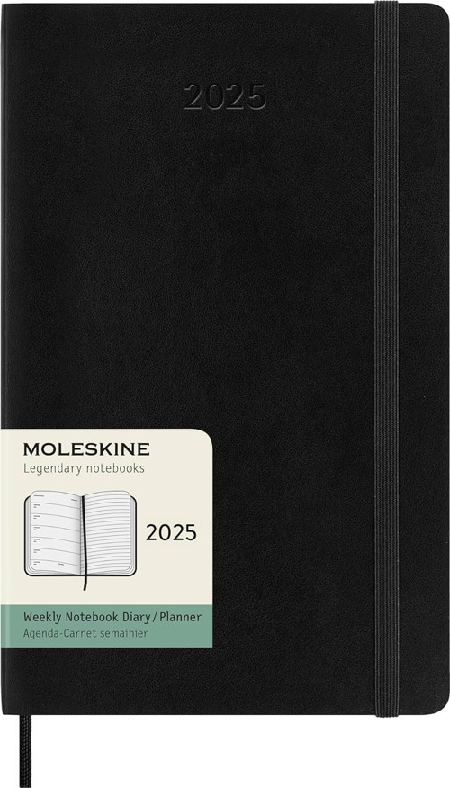 Moleskine Haftalık Planlayıcı, 12 Ay 2025 Için Notlar Için Yer Sunan Haftalık Planlayıcı, Yumuşak Ka