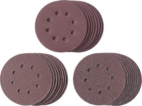 25 Parçalı Zımpara Kağıdı Seti (Eksantrik Zımpara Aksesuarı, Çap 125 Mm, 25 Zımpara