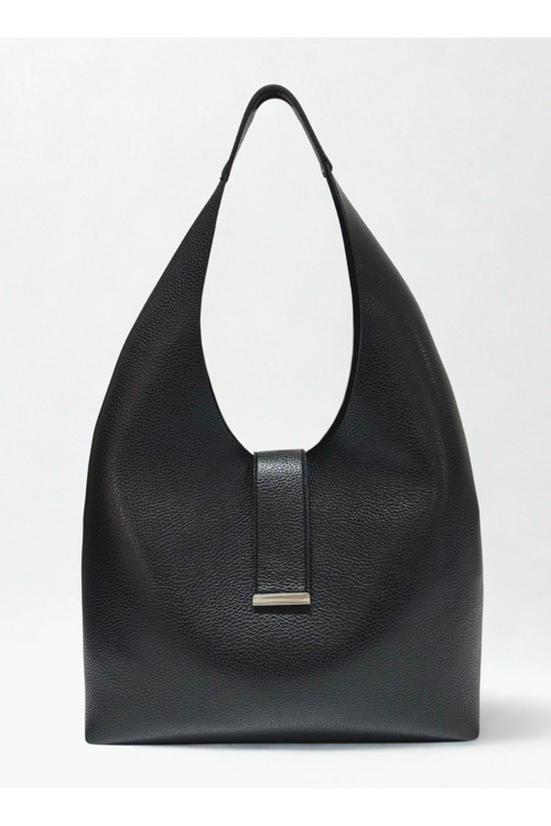 fular & bags Kadın Büyük Boy 3 Bölmeli Çıtçıt Kapamalı Siyah Shopper Tote Kol Ve Omuz Çantası