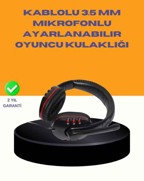 popüler Kırmızı Stereo Kulaklık Yüksek Ses Performansı Dayanıklı Kablo ve Mikrofonlu Tasar�