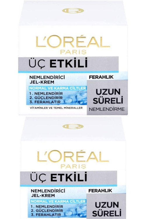 Paris 2 adet üç etkili nemlendirici jel krem ferahlık 50 ml - Nemlendirir-Güçlendirir-Ferahlatır