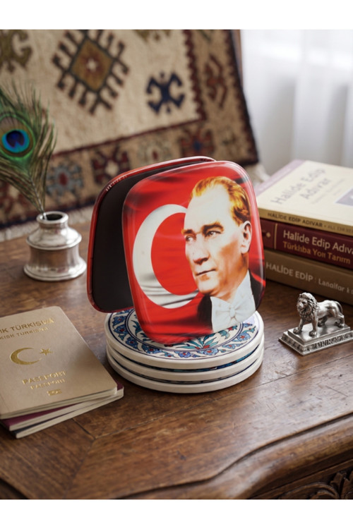 Atatürk Baskılı Magnet & Bardak Altlığı 6X6 Cm