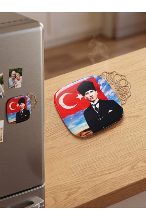 Atatürk Baskılı 2Li Magnet Seti