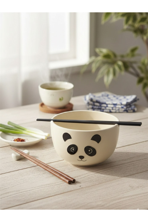 3D Hayvan Figürlü Seramik Noodle Kasesi 840 Ml