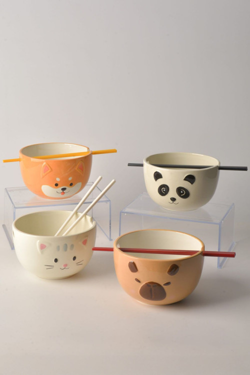 3D Hayvan Fıgürlü Noodle Kasesı 840 Ml