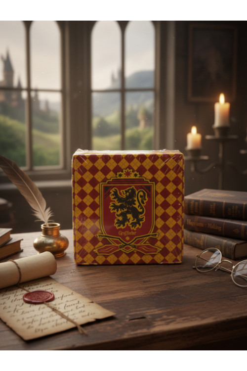 Küp Bloknot Harry Potter Hogwarts Tasarım Lisanslı Kırmızı