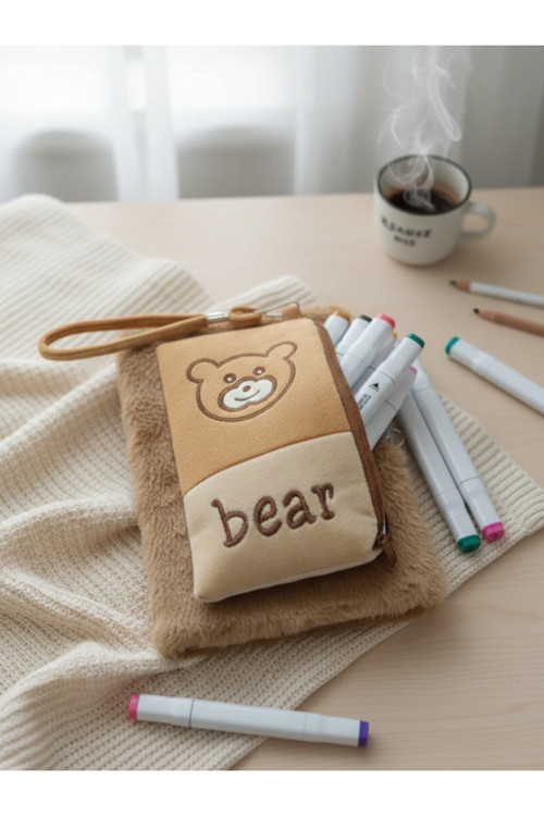 Kilitli Çantalı Peluş Defter Çizgili 80 Yaprak