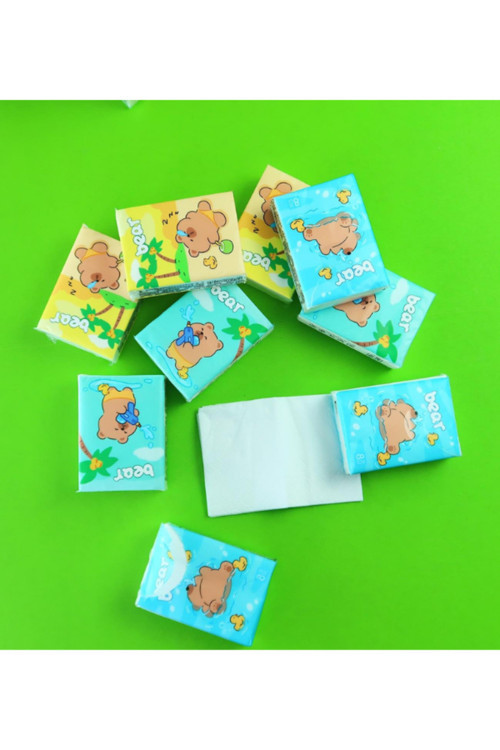 Sevimli Tasarımlı 9'Lu Mini Cep Mendili