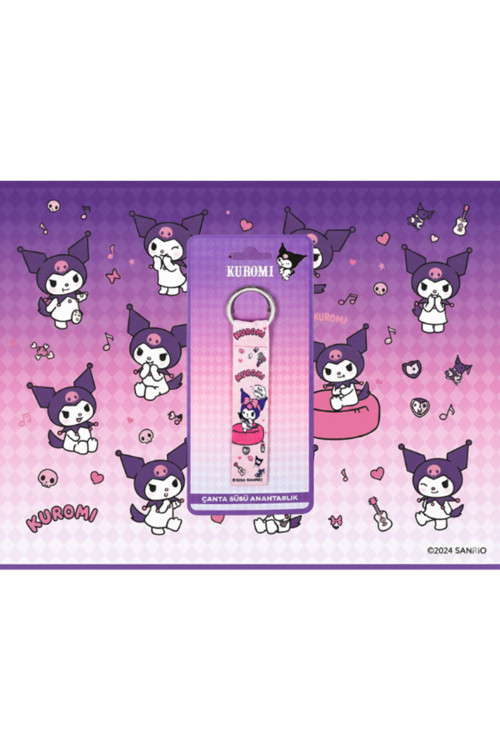 Kuromi Lisanslı Çanta Süsü Anahtarlık