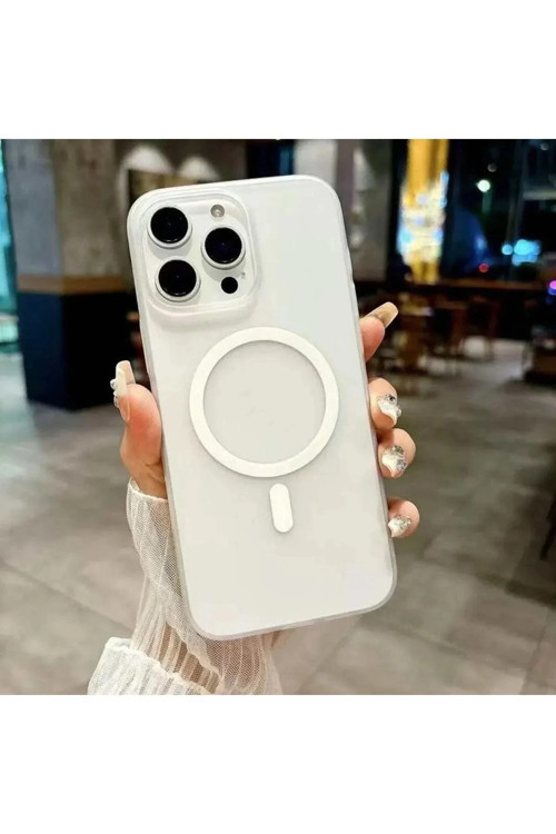 İphone 15 Pro Max Tuna Buzlu Sert İnce Magsafe Telefon Kılıfı