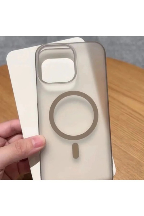 İphone 15 Pro Max Tuna Buzlu Sert İnce Magsafe Telefon Kılıfı