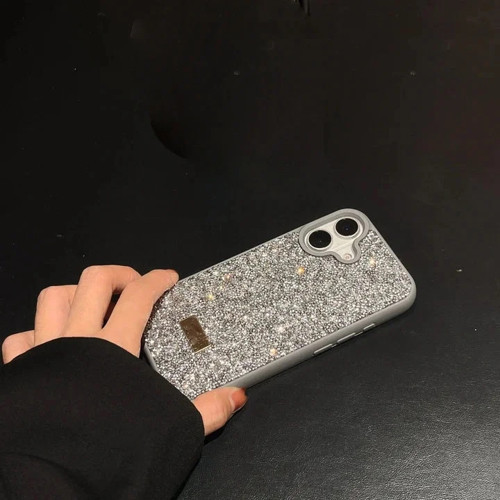 İphone 16 PLUS İle Uyumlu İnce Parlak Taşlı Premium Sw Telefon Kılıfı