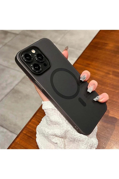 İphone 15 Pro Max Tuna Buzlu Sert İnce Magsafe Telefon Kılıfı