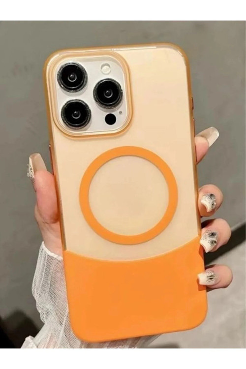 İPHONE 16 PRO İLE UYUMLU 2 PARÇALI MAGSAFE ÖZELLİKLİ SOFT RENKLİ KONTRAST TELEFON KILIFI