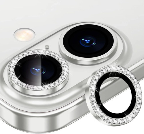 İphone 16/16 Plus ile Uyumlu Taşlı Kamera Premium Lens Koruyucu