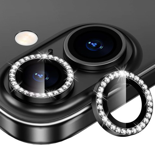 İphone 16/16 Plus ile Uyumlu Taşlı Kamera Premium Lens Koruyucu