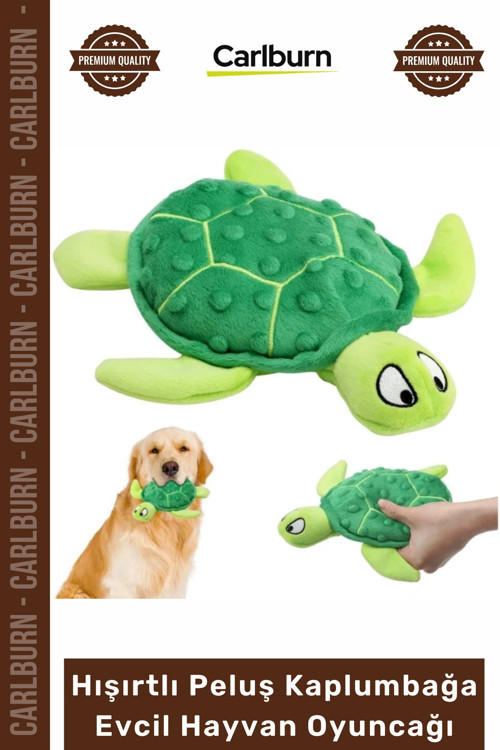 #Petshop Yumuşak Sesli Diş Kaşıyıcı Köpek Eğitici Hışırtlı Peluş Kaplumbağa Evcil Hayvan Oyuncağı